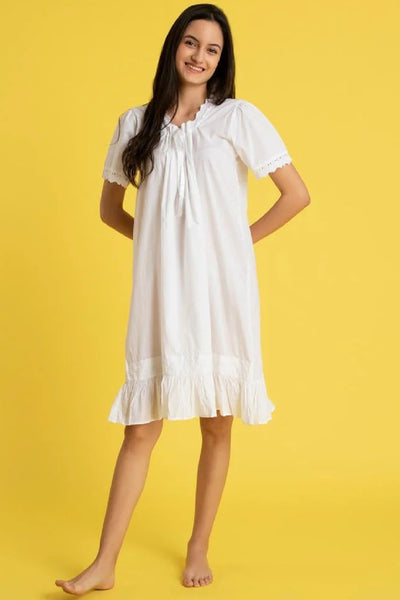 Mahogany Isabel Gown, White (N1503)