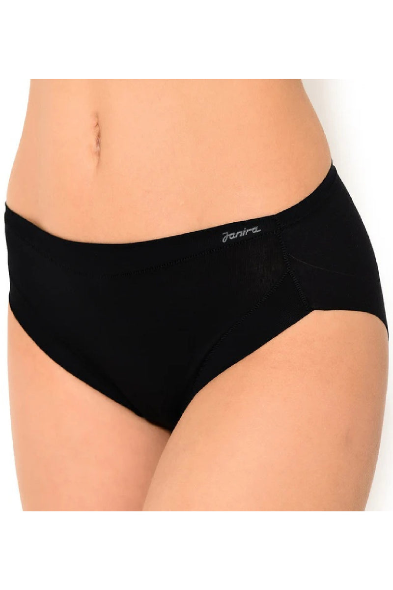 Janira Cotton Band Bikini Brief, Black (31862)