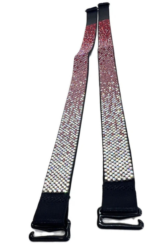 Jacqueline Kent Dazzle Me Darling Bra Straps, Red Ombre (JKBS105.RD)