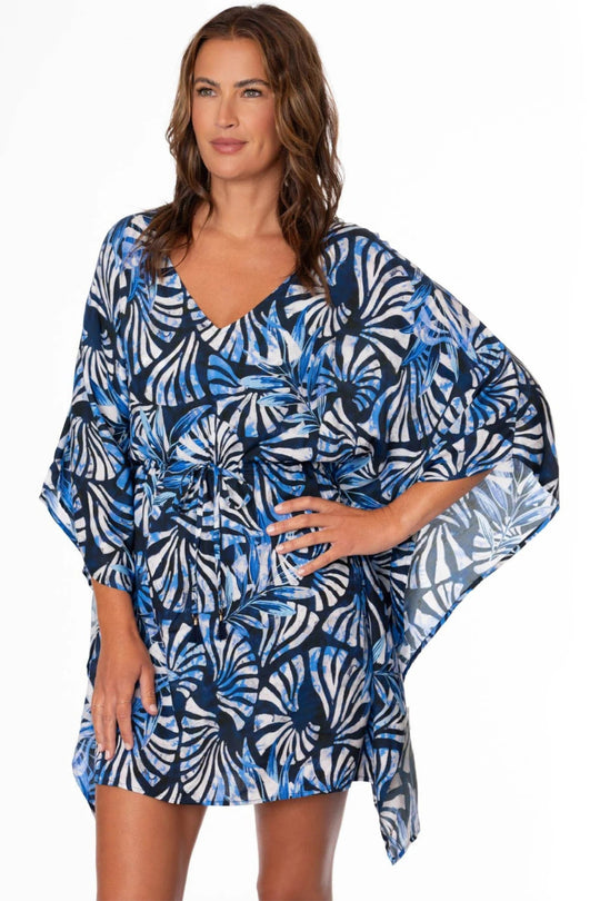 Jantzen Seaside Crush June Short Tunic, Panteon Blue (JZ26047C)