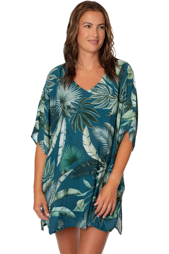 Jantzen Palm Toile Celia Tunic, Green Multi (JZ26108C)