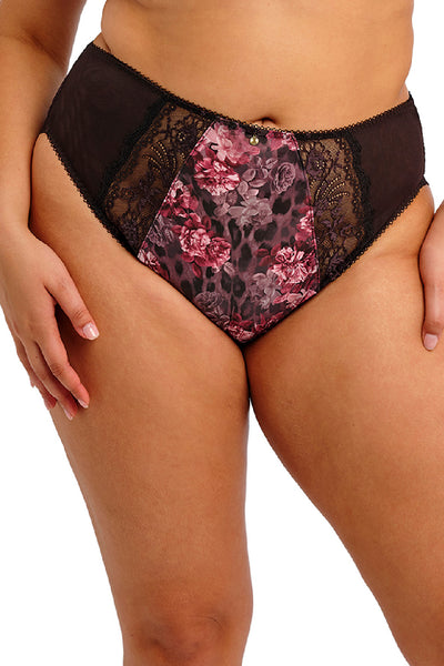 Elomi Morgan High Leg Brief, Dark Romance (EL4118)