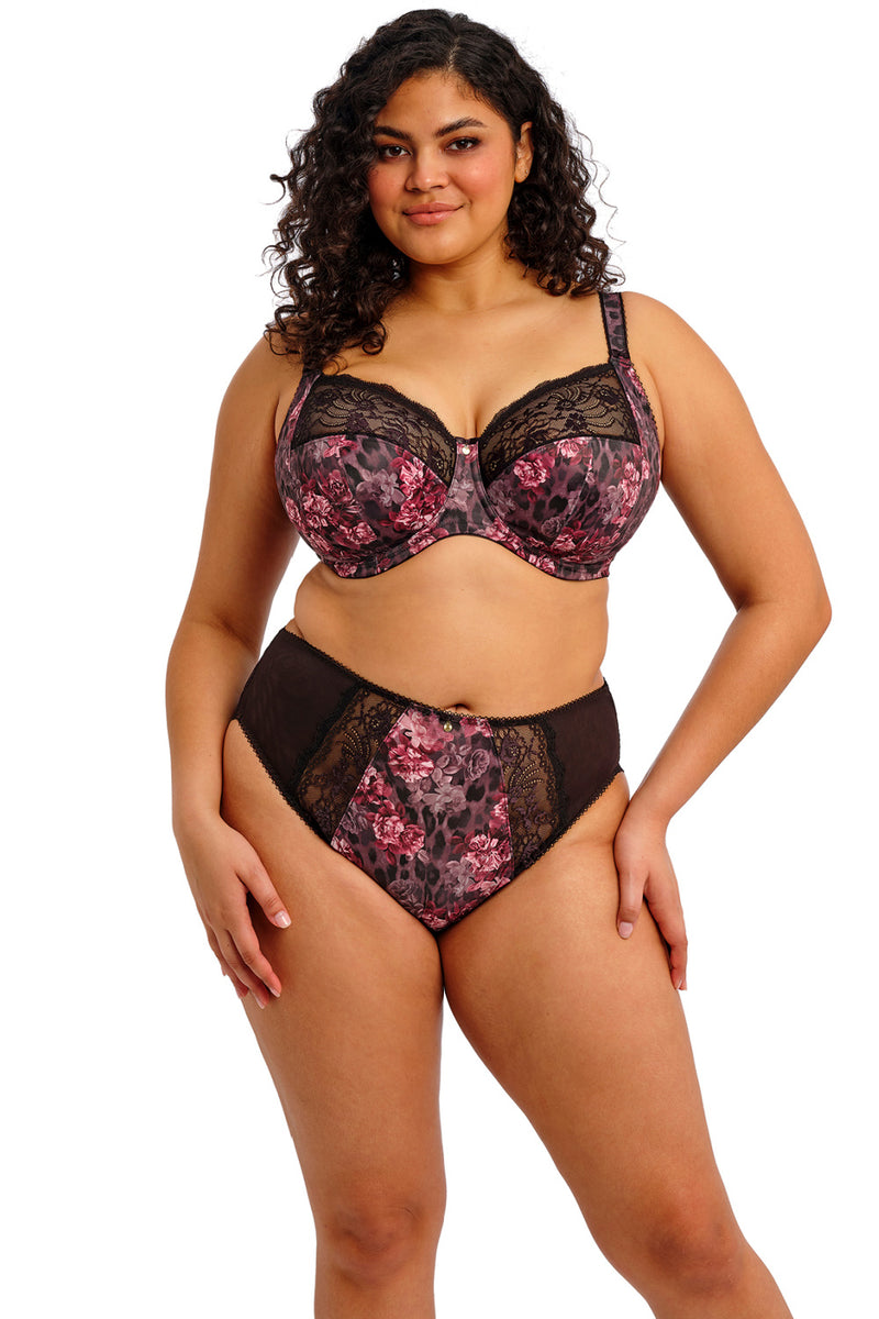 Elomi Morgan High Leg Brief, Dark Romance (EL4118)