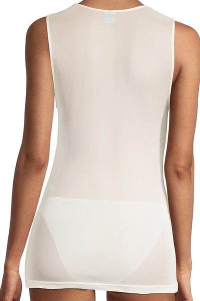 Oscalito Pure Silk Tank Top with Satin Edging, Champagne (4482)