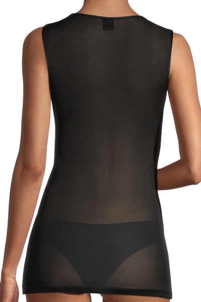 Oscalito Pure Silk Tank Top with Satin Edging, Black (4482)