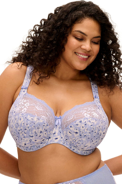 Elomi Morgan Stretch Banded Bra, Blue Leopard (EL4110)