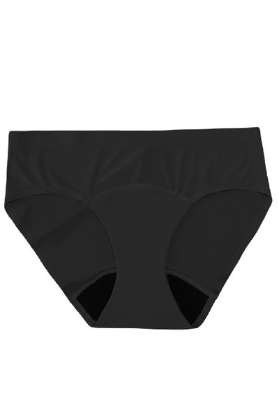 Ais-Kiv Leakproof Period Swim Seamless Low-Rise Bottom, Black (SWIM-LRS)