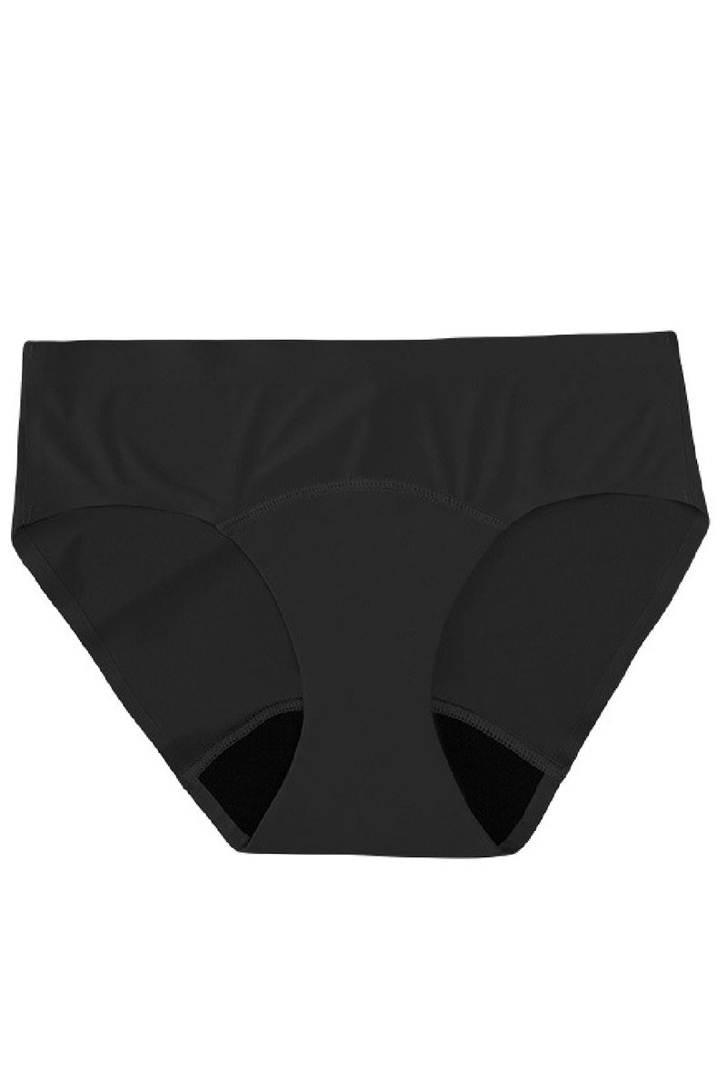 Ais-Kiv Leakproof Period Swim Seamless Low-Rise Bottom, Black (SWIM-LRS)