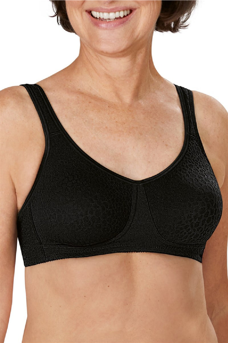 Amoena Mona Wire-Free Pocketed Bra, Black (0591)