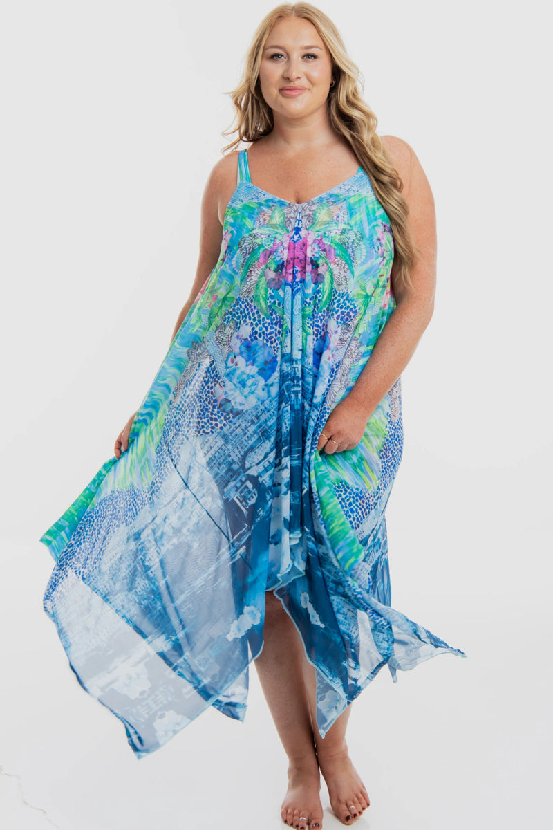 Togs Granada Mesh Dress, Blue Multi (PG37FI)