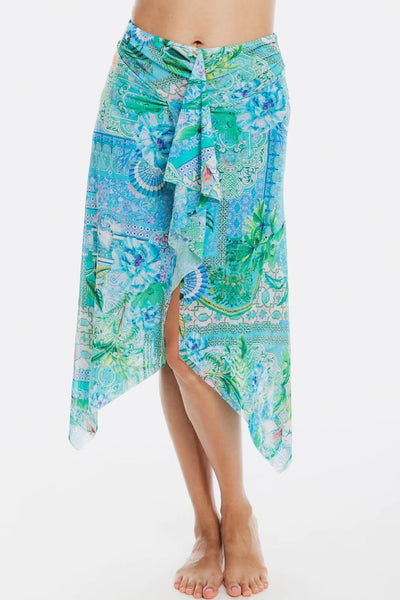 Togs Lucca Mesh Frill Skirt, Blue Multi (PL14FI)