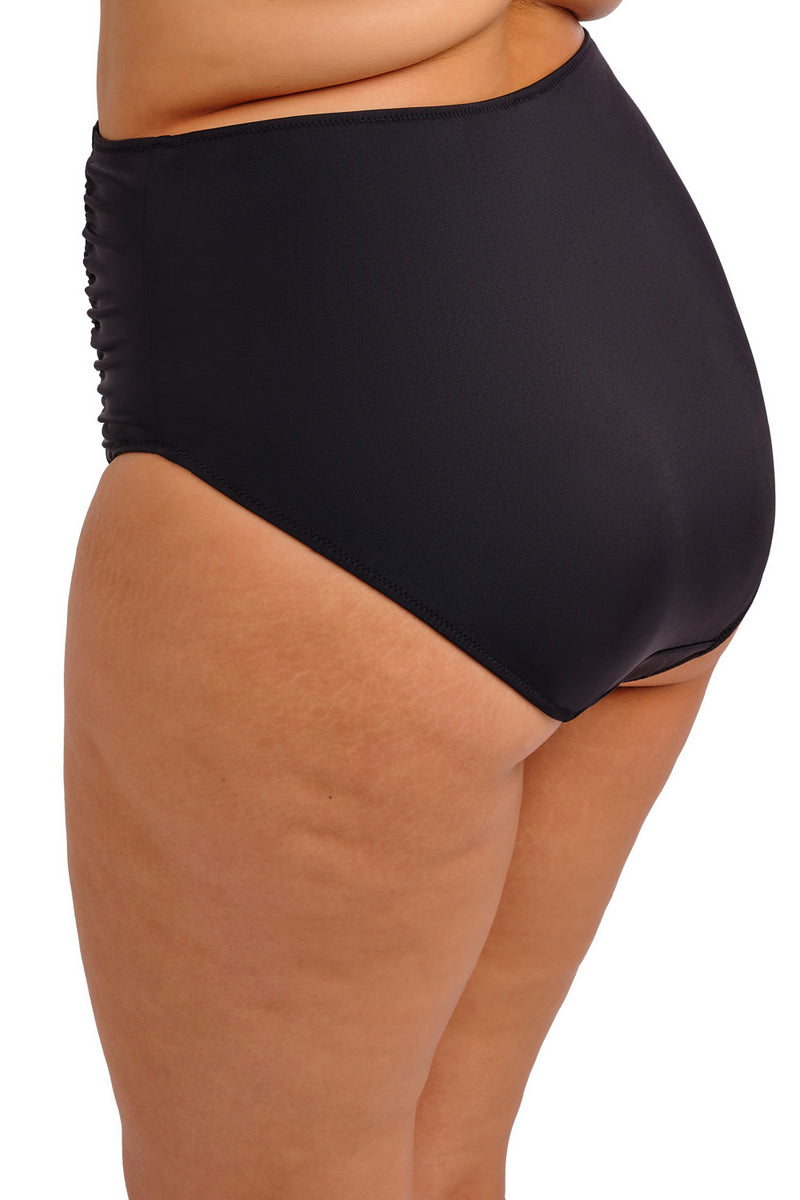 Elomi Plain Sailing Ruched Front Swim Bottom, Black(ES7286)
