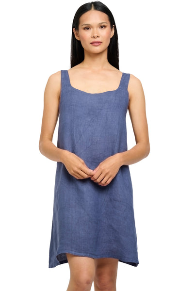 Pistache Linen Tunic , Deep Sea (R-0302)