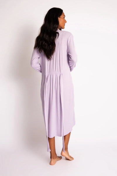 PJ Salvage Textured Essentials Robe, Gentle Lavender (RITER)