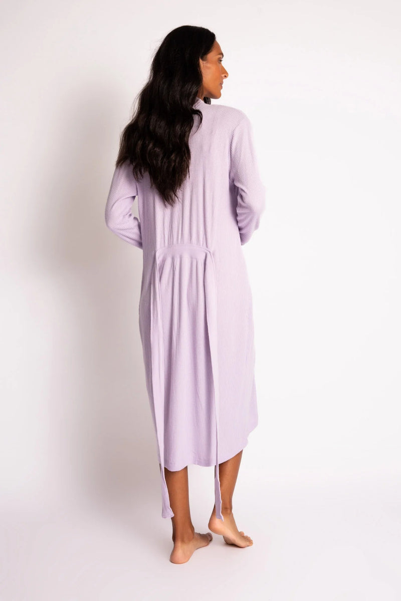PJ Salvage Textured Essentials Robe, Gentle Lavender (RITER)
