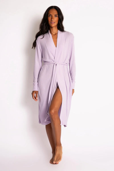 PJ Salvage Textured Essentials Robe, Gentle Lavender (RITER)