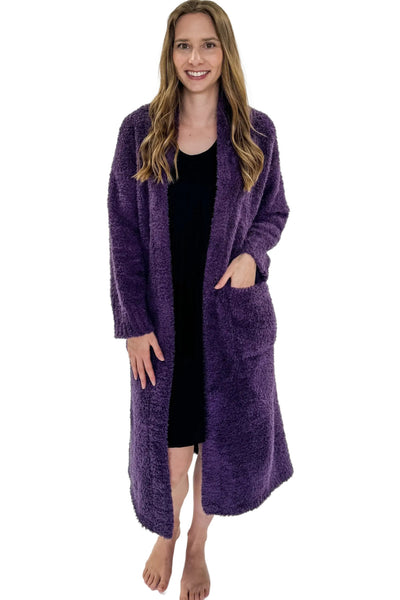 Cloud Nine Pajamas Cozy Plush Spa & Lounge Robe, Purple (JM502)