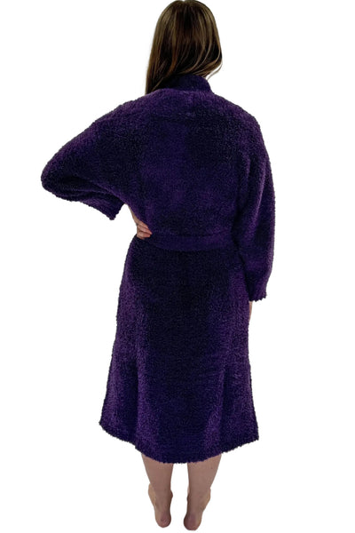 Cloud Nine Pajamas Cozy Plush Spa & Lounge Robe, Purple (JM502)