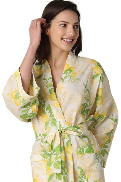 Mahogany Sorrento Robe, White Multi (N271R)