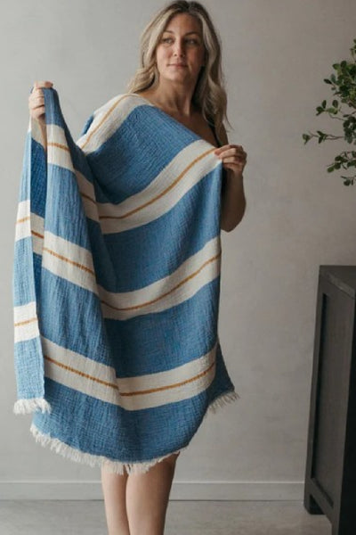 Pokoloko Crinkle Towel, Royal Blue (TATC4)