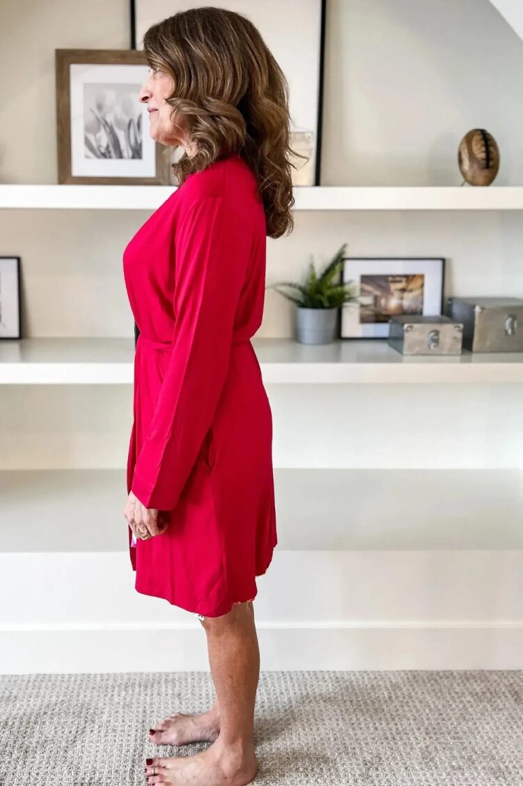 Cloud Nine Pajamas Bamboo Short Robe, Jazzberry (GR119 SH/ROB)