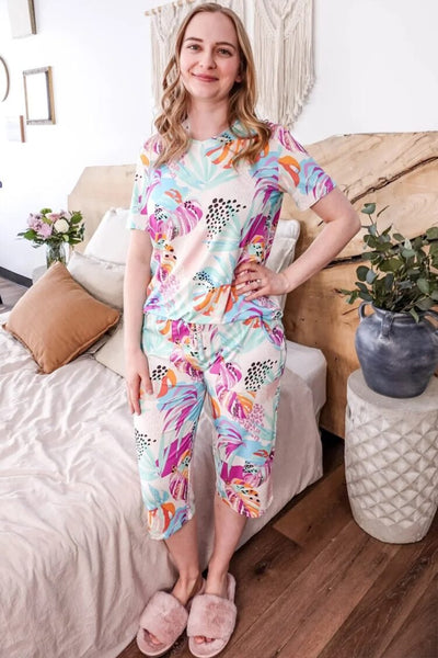 Cloud Nine Pajamas Capri Pajama Set, Island Breeze (GR112RSTE/CPR)