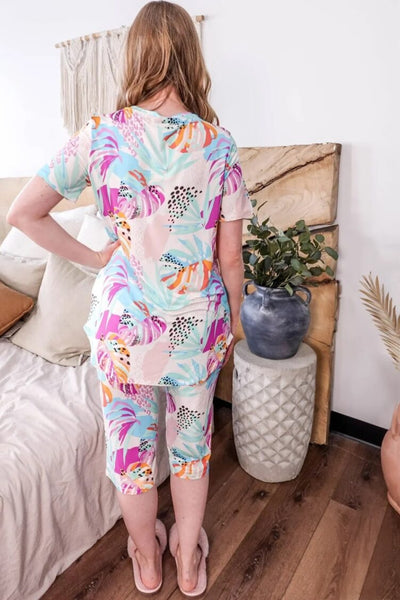 Cloud Nine Pajamas Capri Pajama Set, Island Breeze (GR112RSTE/CPR)