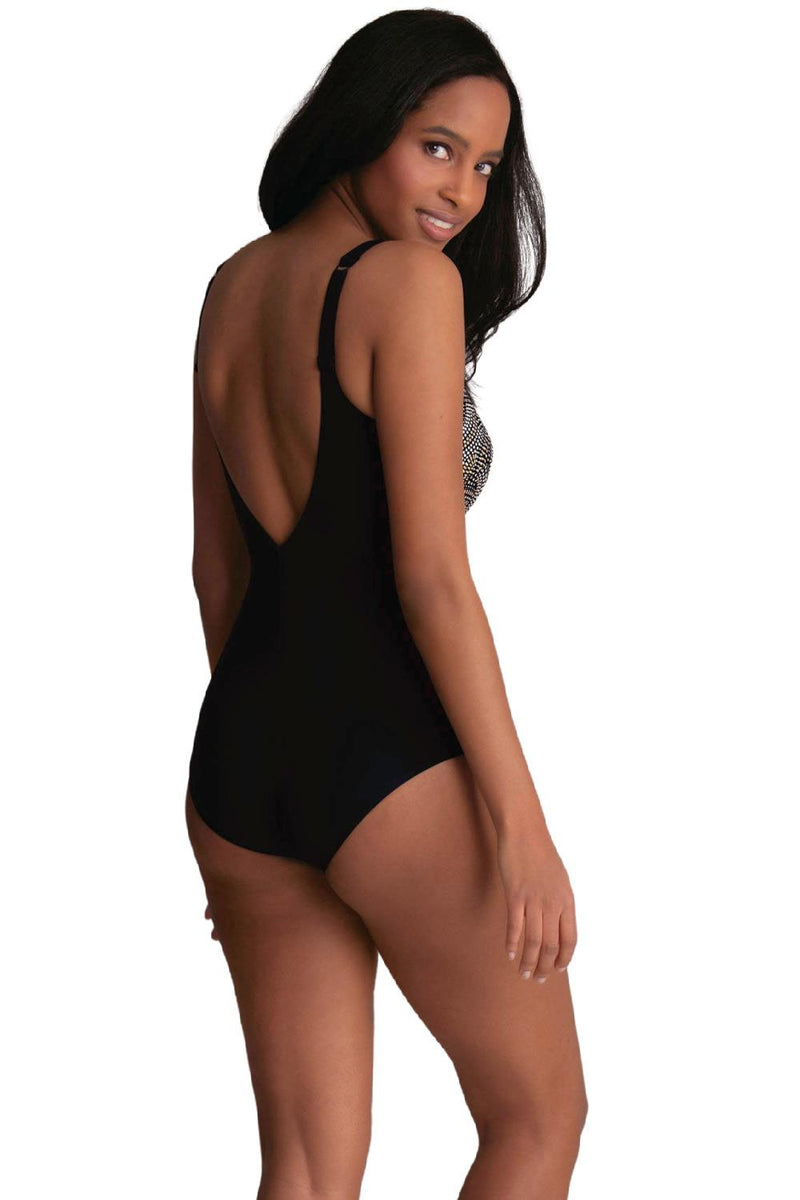 Anita Nuria Amber Gold One Piece Swimsuit, Black-Gold (M27226)
