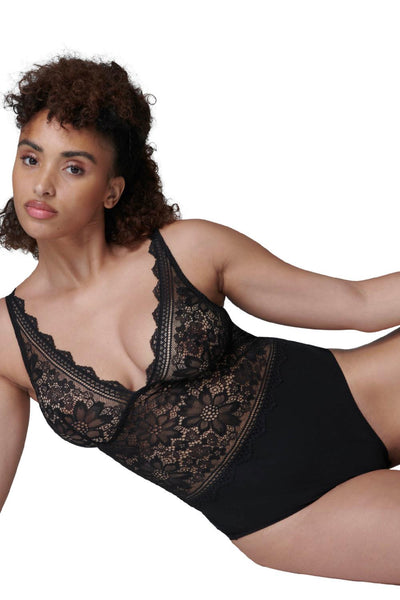 Simone Perele Freesia Bodysuit, Black (1A1510)