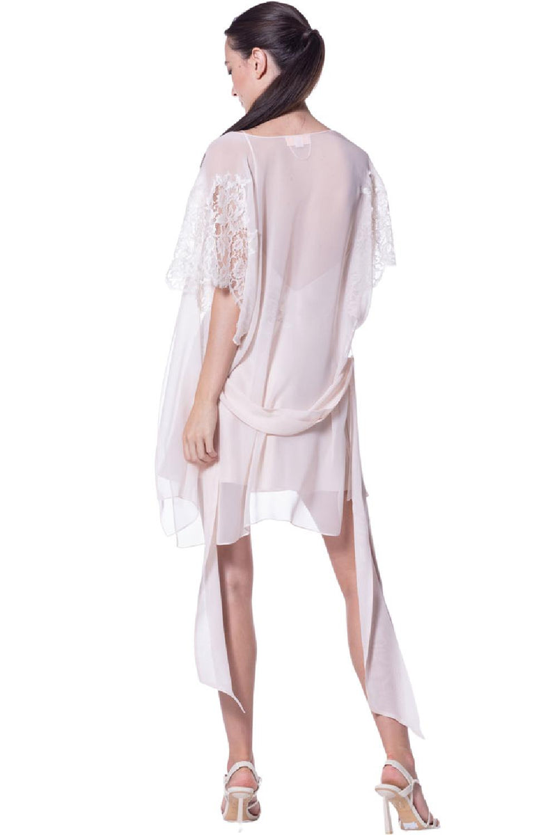 Christine Venus Chiffon Short Robe, Rose Quartz (VNU4080)