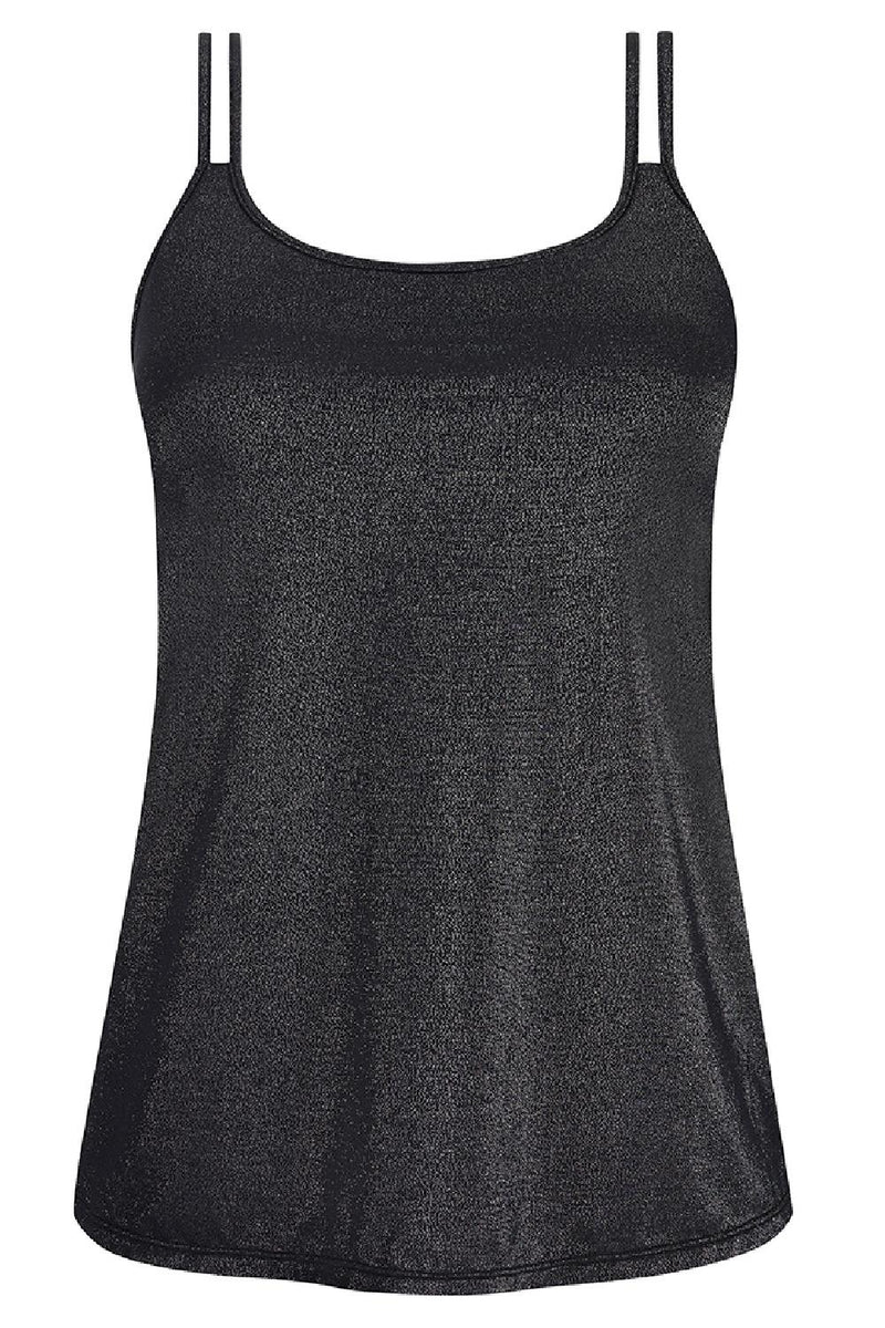 Amoena Valletta Mastectomy Camisole, Sparkly Black (44905)