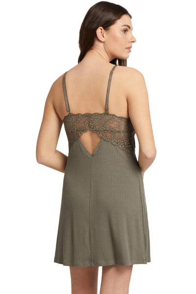 Fleur't Whisper Pointelle Chemise 6037 Dusty Olive