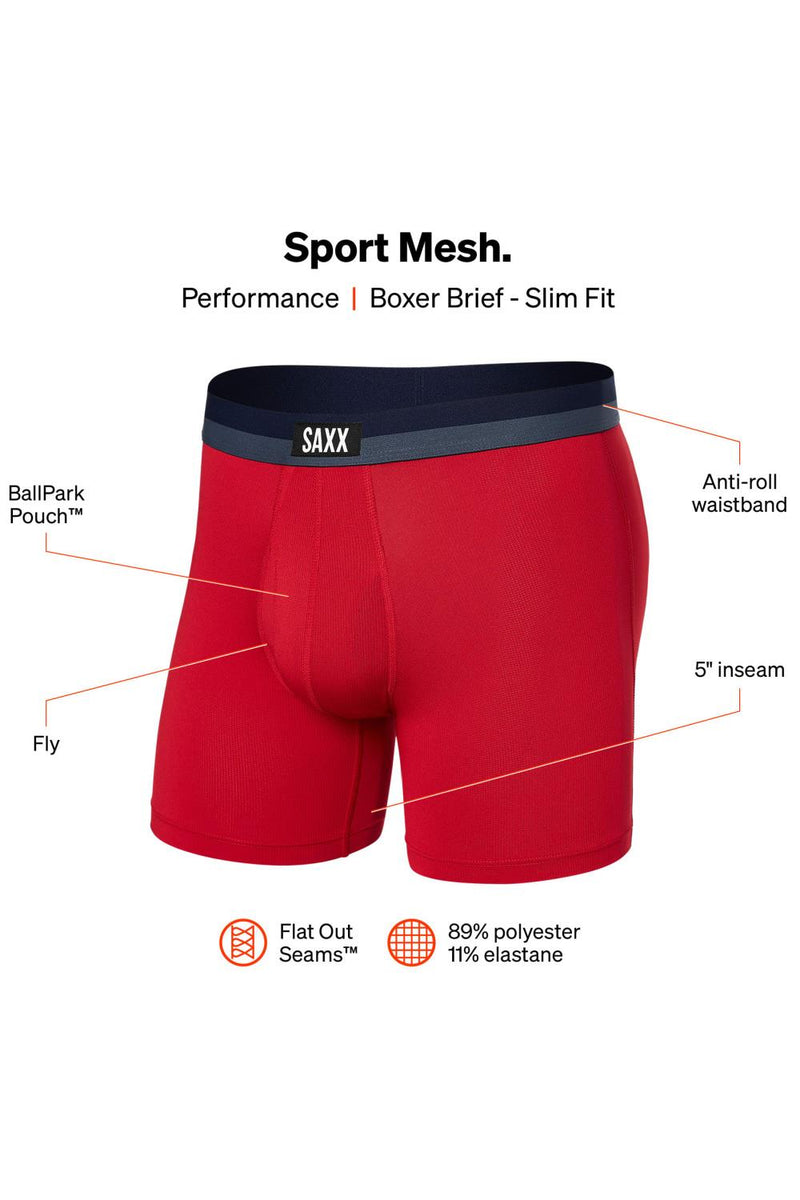 SAXX Sport Mesh Boxer Brief SXBB12F-CHR (Cherry)