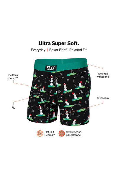 SAXX Ultra Boxer Brief SXBB30F-HOH (Ho Ho Holes-Black)