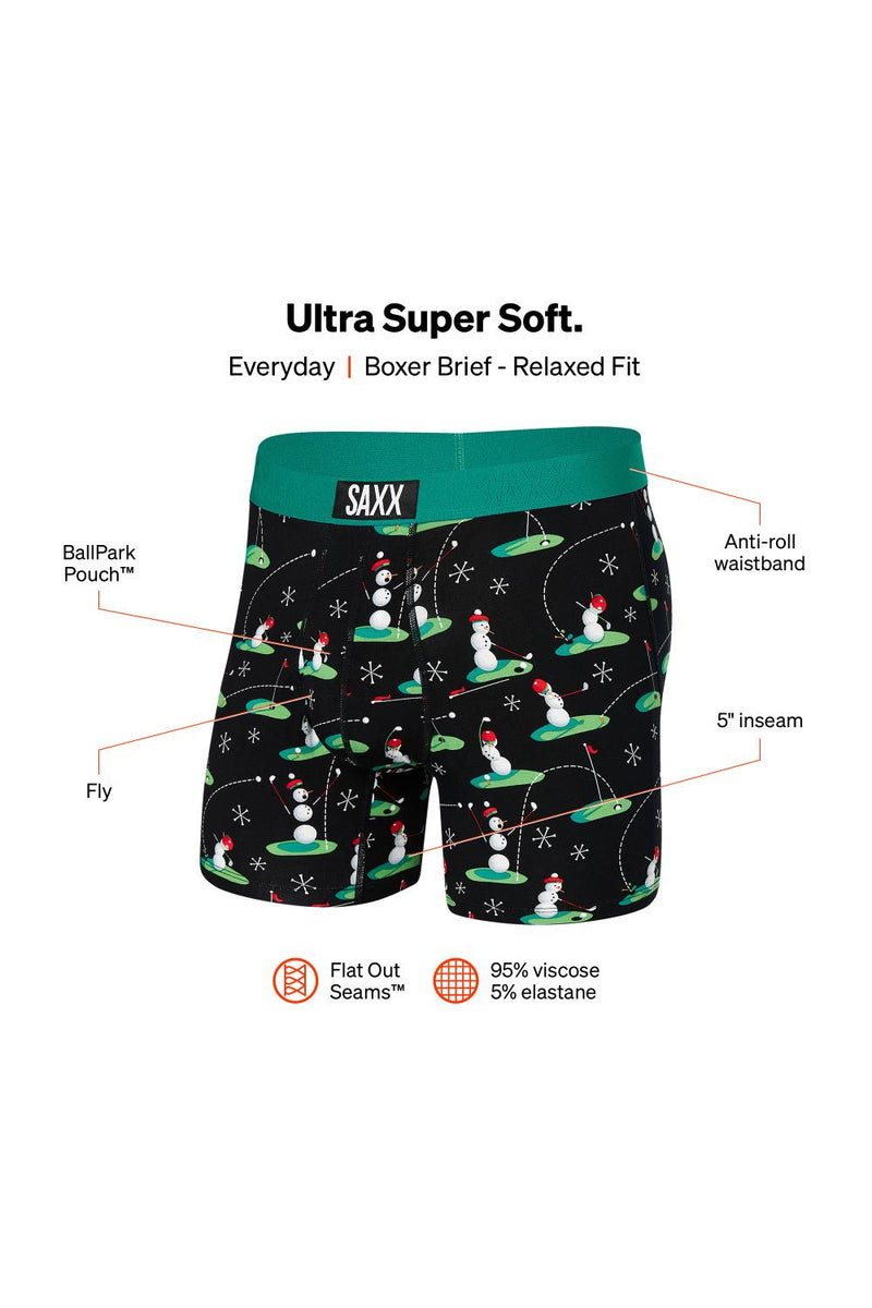 SAXX Ultra Boxer Brief SXBB30F-HOH (Ho Ho Holes-Black)