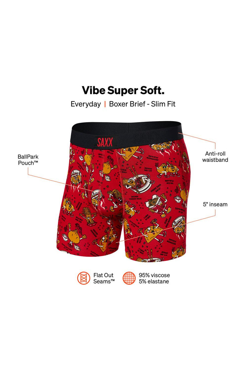 SAXX Vibe Boxer Brief SXBM35-DNR (Dumps and Noods-Red)