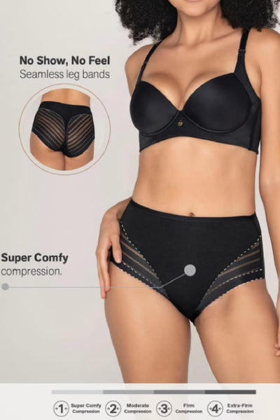Leonisa Lace Stripe Undetectable Classic Shaper, Rosewood (012903)