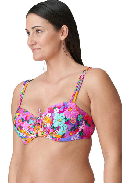 PrimaDonna Najac Padded Balcony Bikini Top, Floral Expressions (4011016)