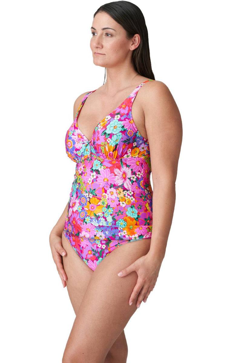 PrimaDonna Najac Swim Half Padded Plunge Tankini, Floral Expressions (4011079)