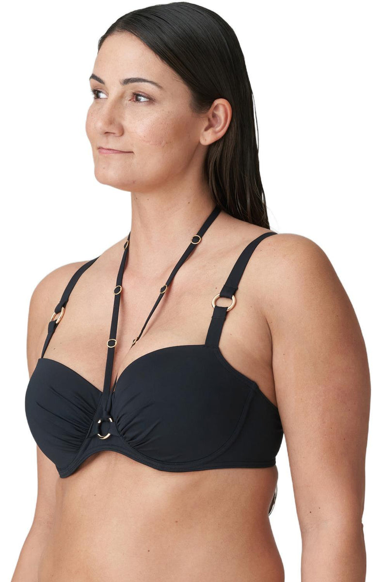 PrimaDonna Damietta Padded Balcony Swim Bikini, Black (4011616)