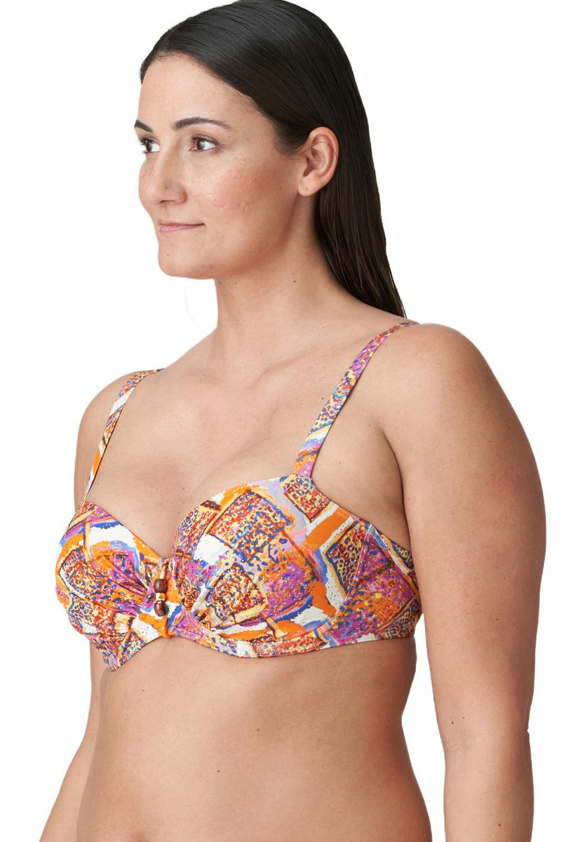 PrimaDonna Swim Navalato Padded Balcony Bikini Top, Summer Sunset ( 4011316 )