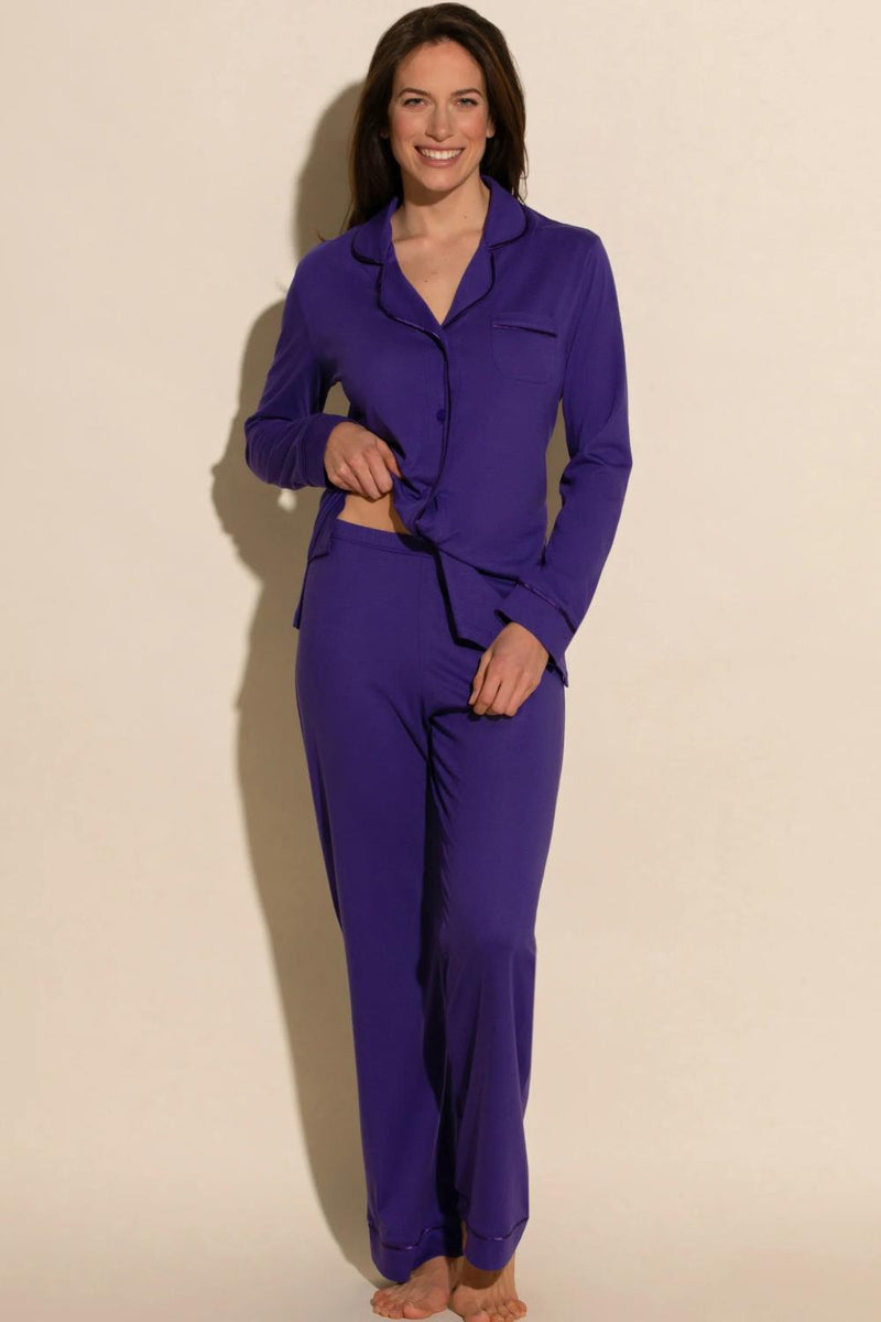 Cosabella Bella L/S Top & Pant Pajama Set, Violet (AMORE9644)