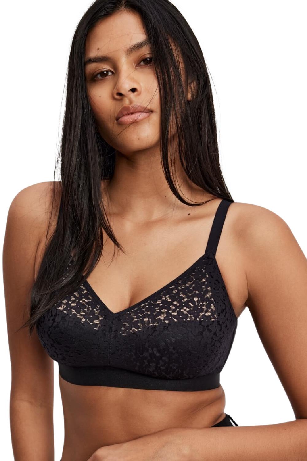 (取寄) シャンテル レディース ノラ サポーティブ ワイヤー フリー ブラ Chantelle women Chantelle Norah Supportive Wire Free Bra Black Chantelle Norah Wirefree Bra, Black