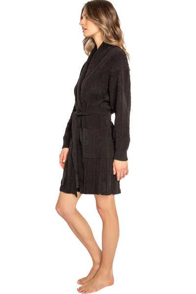 PJ Salvage Cable Knit Robe RKCKR Black