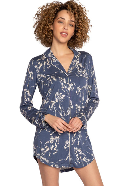 PJ Salvage Running Wild Nightshirt, Dark Denim RKRWNS