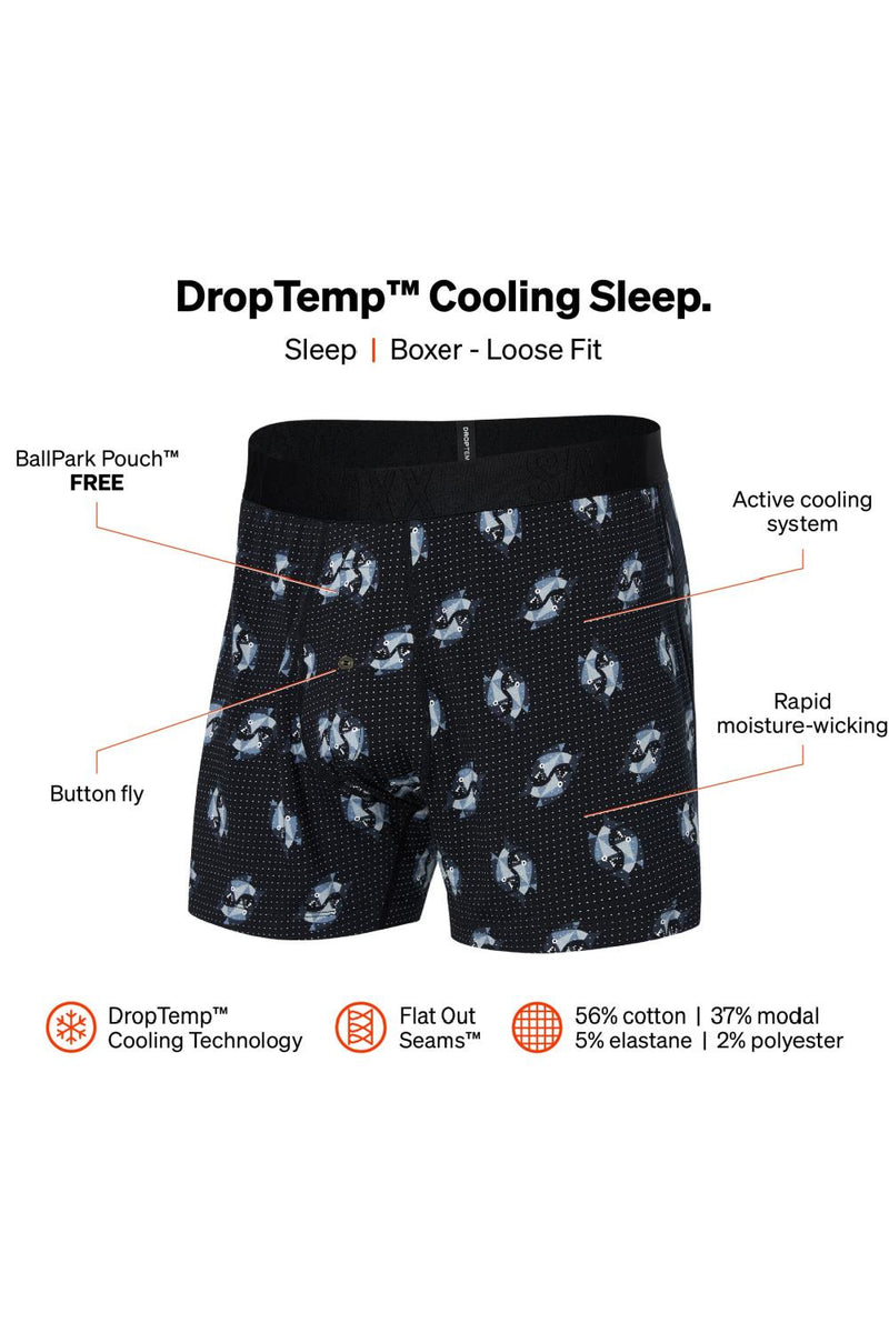SAXX Droptemp Sleep Boxer SXLF44-AWB (Angler Wrangler Black)