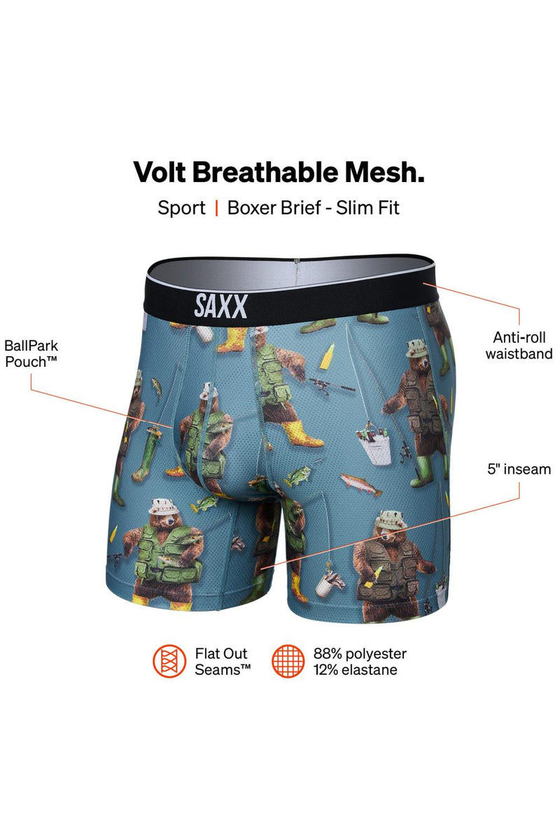SAXX Volt Boxer Brief SXBB29-WFT (Waterfowl Washed-Teal)