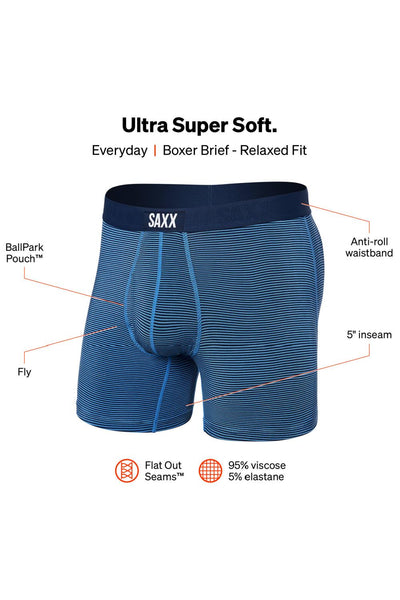 SAXX Ultra Boxer Brief SXBB30F-GSY (Mini Stripe-Granada Sky)