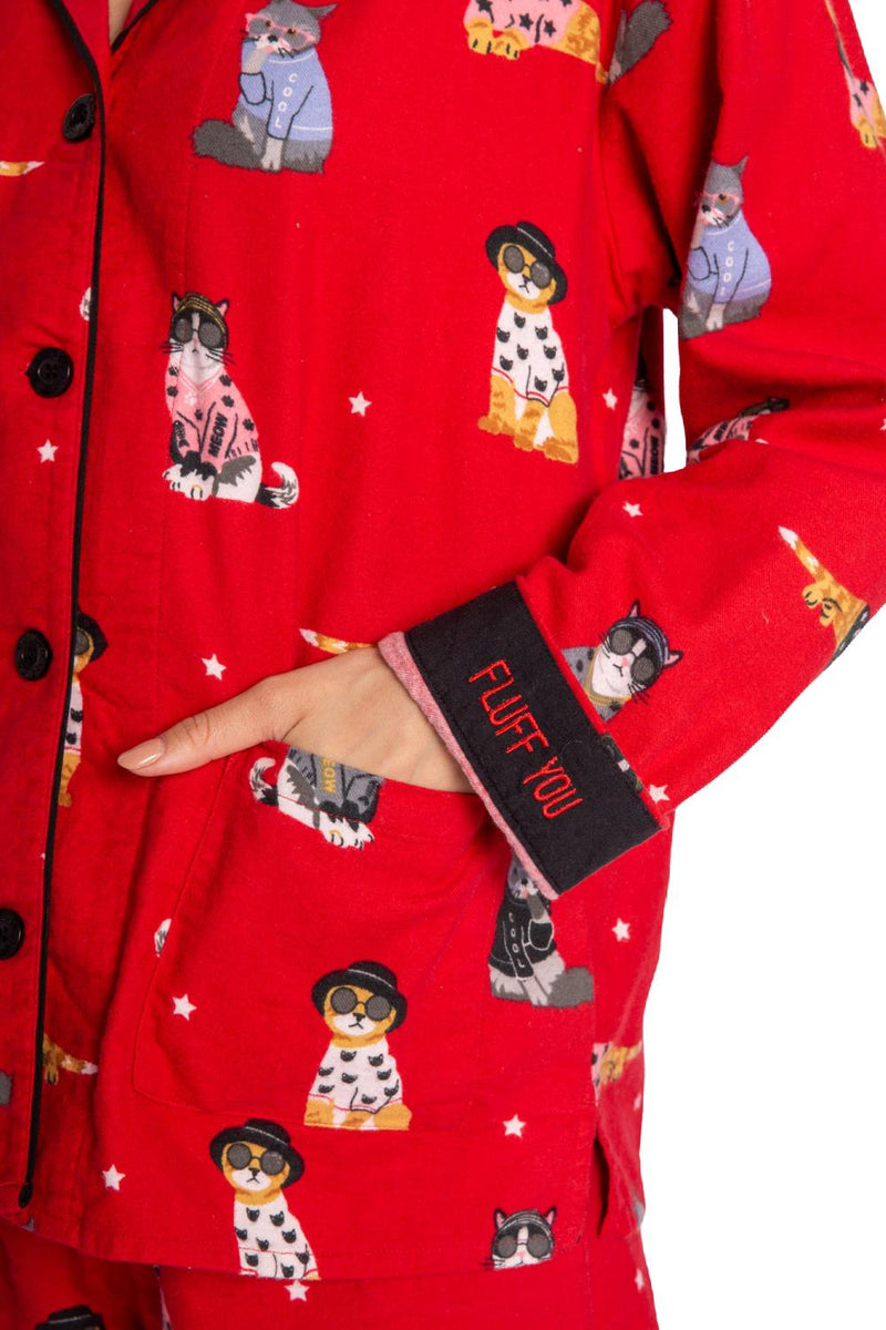 PJ Salvage Flannels PJ Set, Red (RKFLPJ)