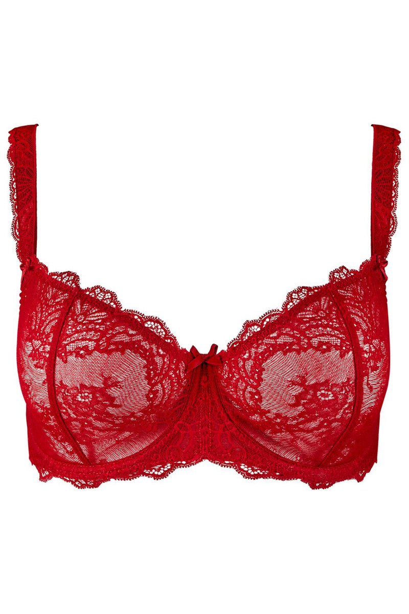 Aubade Dans des Sens Comfort Half Cup Bra, Irresistible Red (OG14-02)